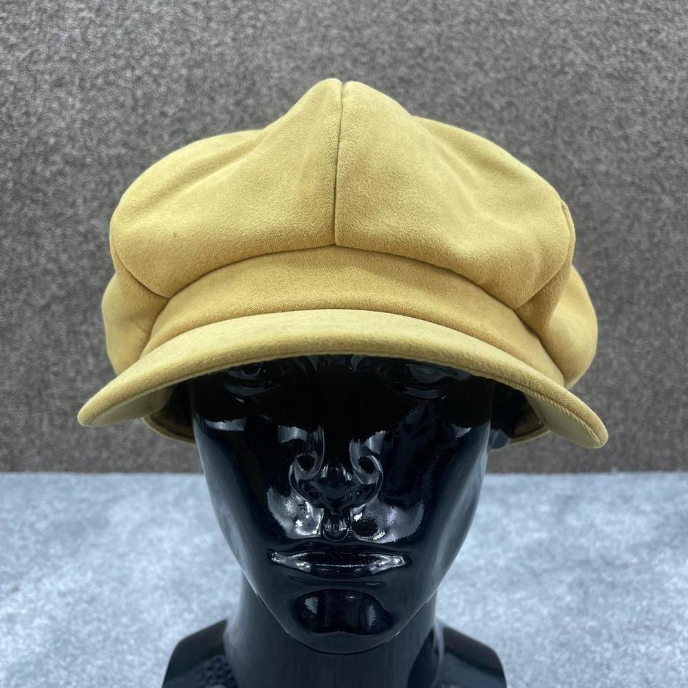 TOPSHOP MUSTARD TAN BAKERS HAT BERET CAP PUFFY Y2K - Picture 2 of 7